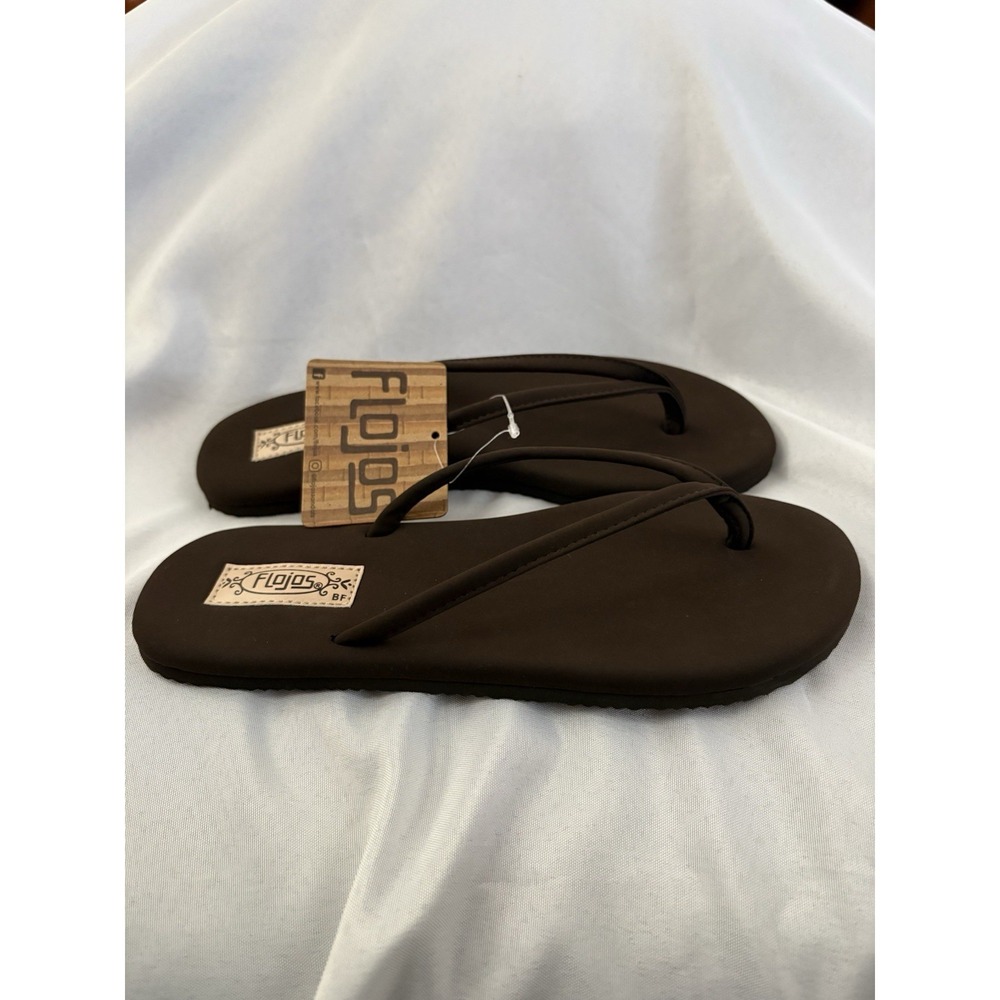 New Womens Flojos Fiesta Brown Flip Flops Women Size 7 Flojos Brown Flip Flops - Picture 3 of 7